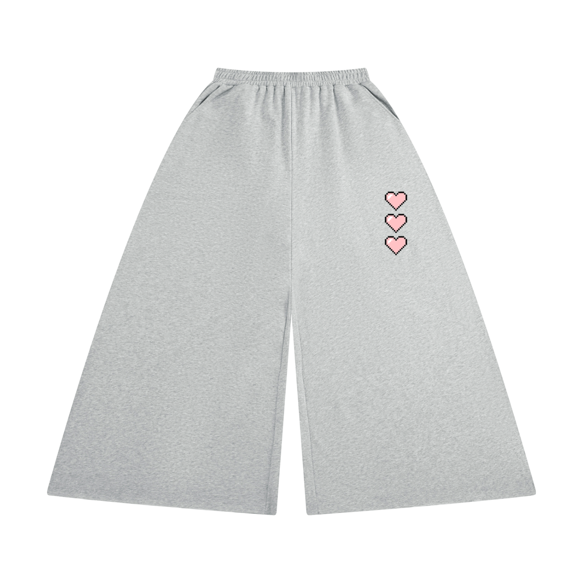 Pixel Hearts - Wide Leg Sweatpants