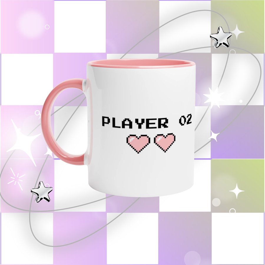 Player 02 - Ceramic Pink Mug