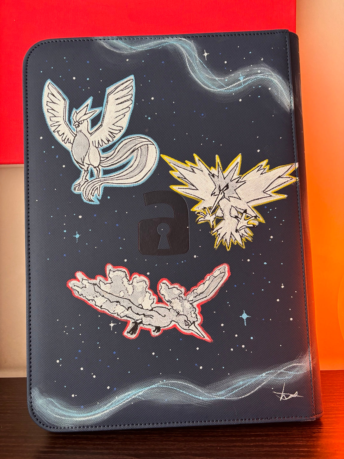 Hand-painted custom trading card binder 02