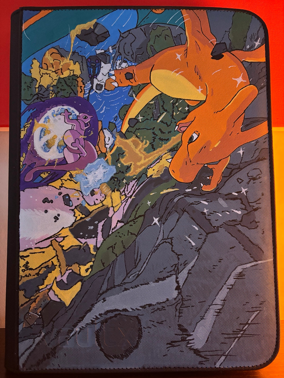 Hand-painted custom trading card binder 13